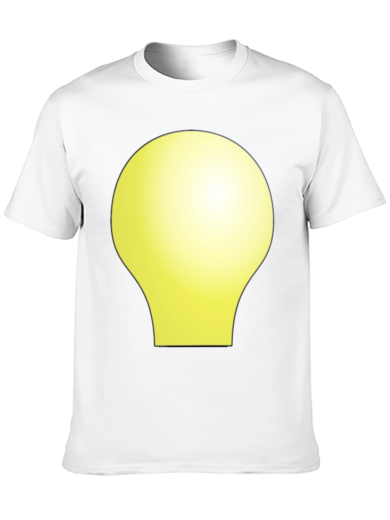Black Tee with Abstract Yellow Shape