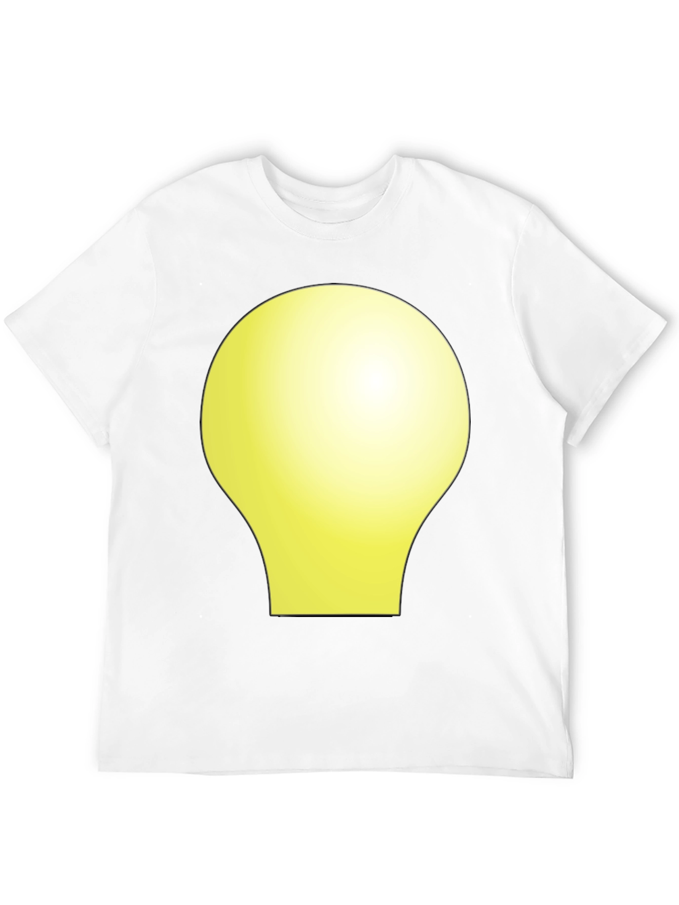 Black Tee with Abstract Yellow Shape