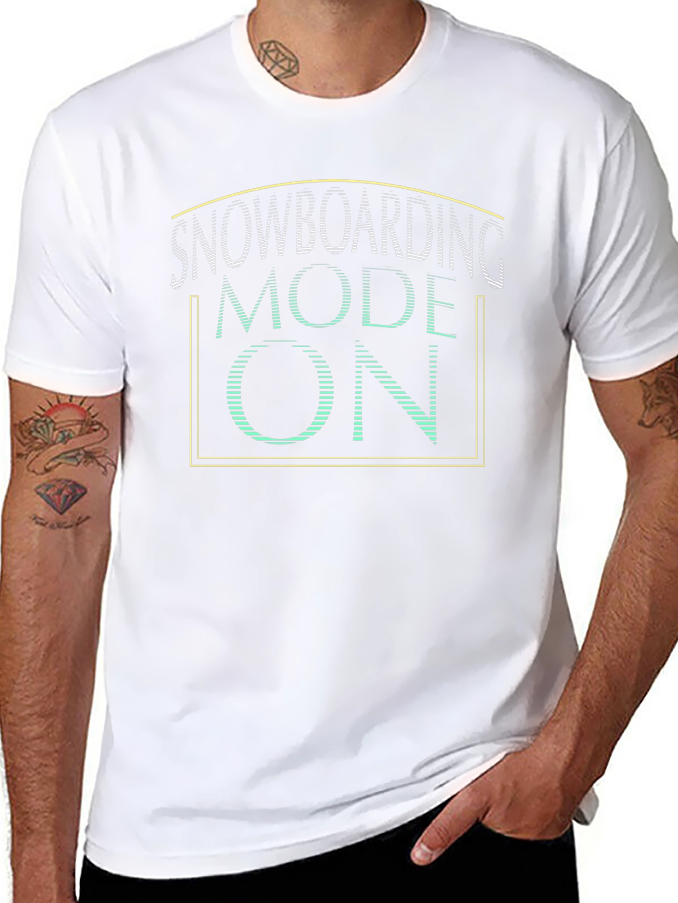 Snowboarding Mode On Graphic T-Shirt