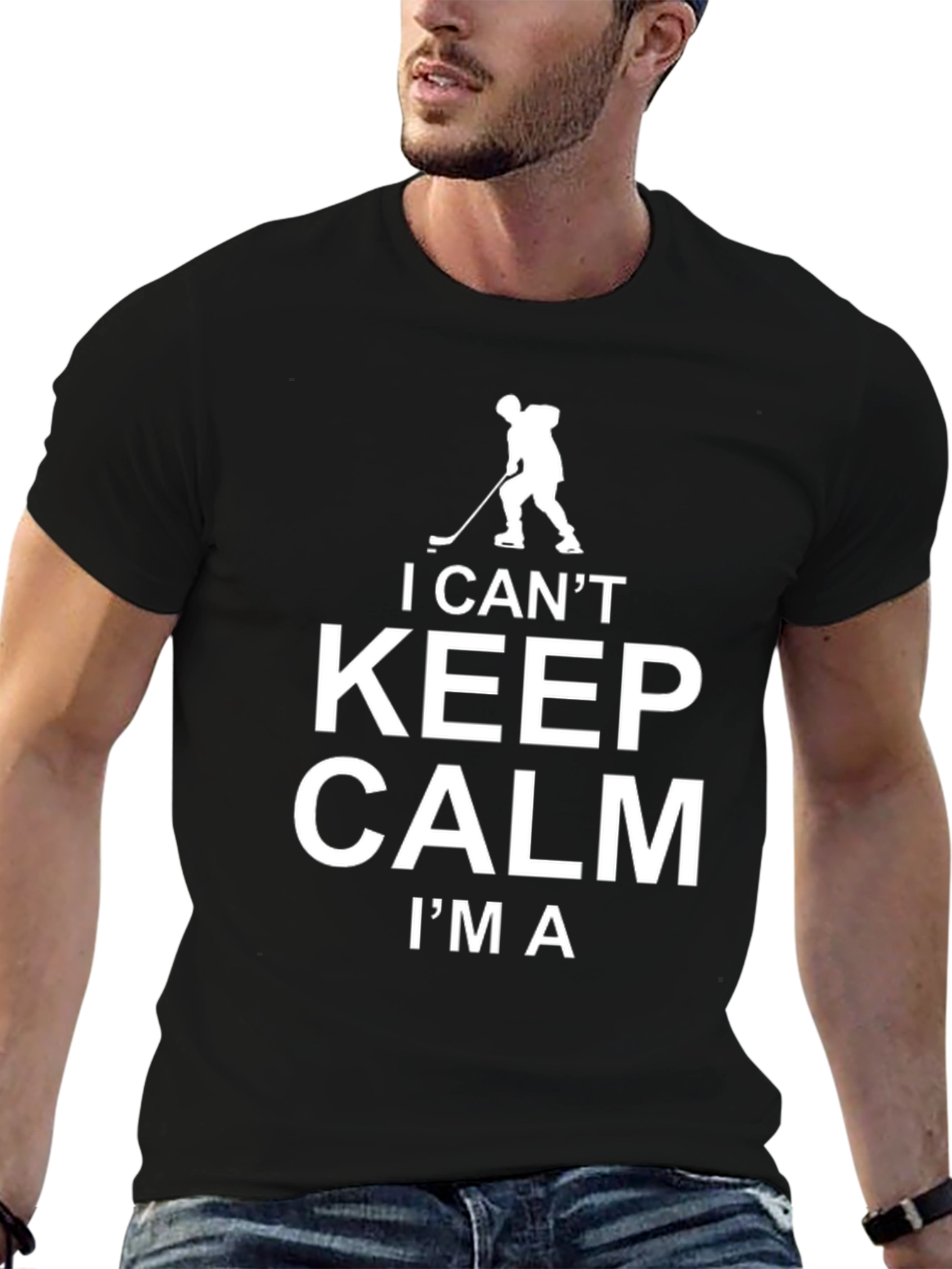 I Cant Keep Calm Hockey Player T-Shirt