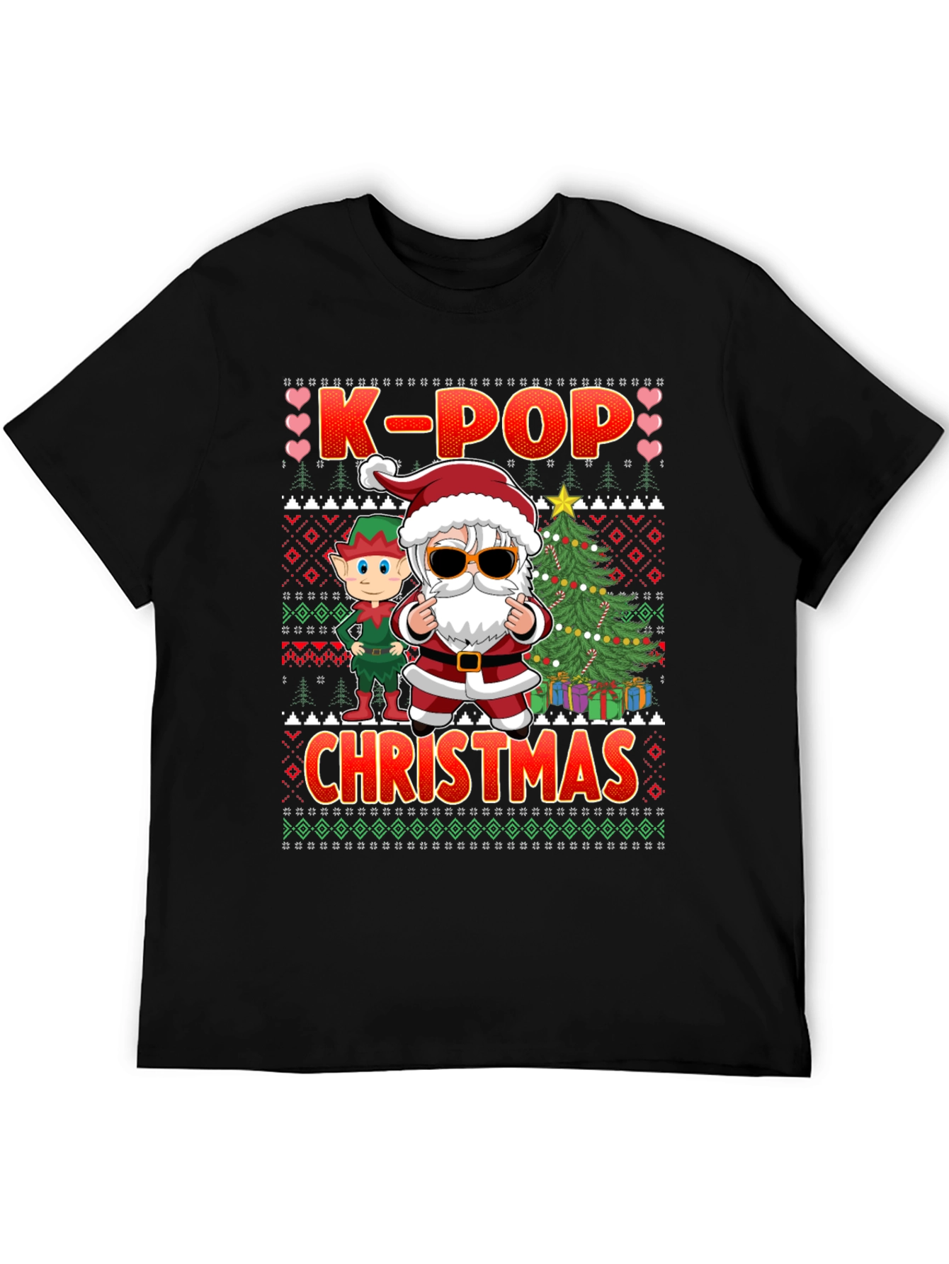 K-POP Christmas Santa Graphic T-Shirt