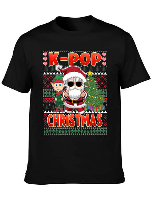 K-POP Christmas Santa Graphic T-Shirt