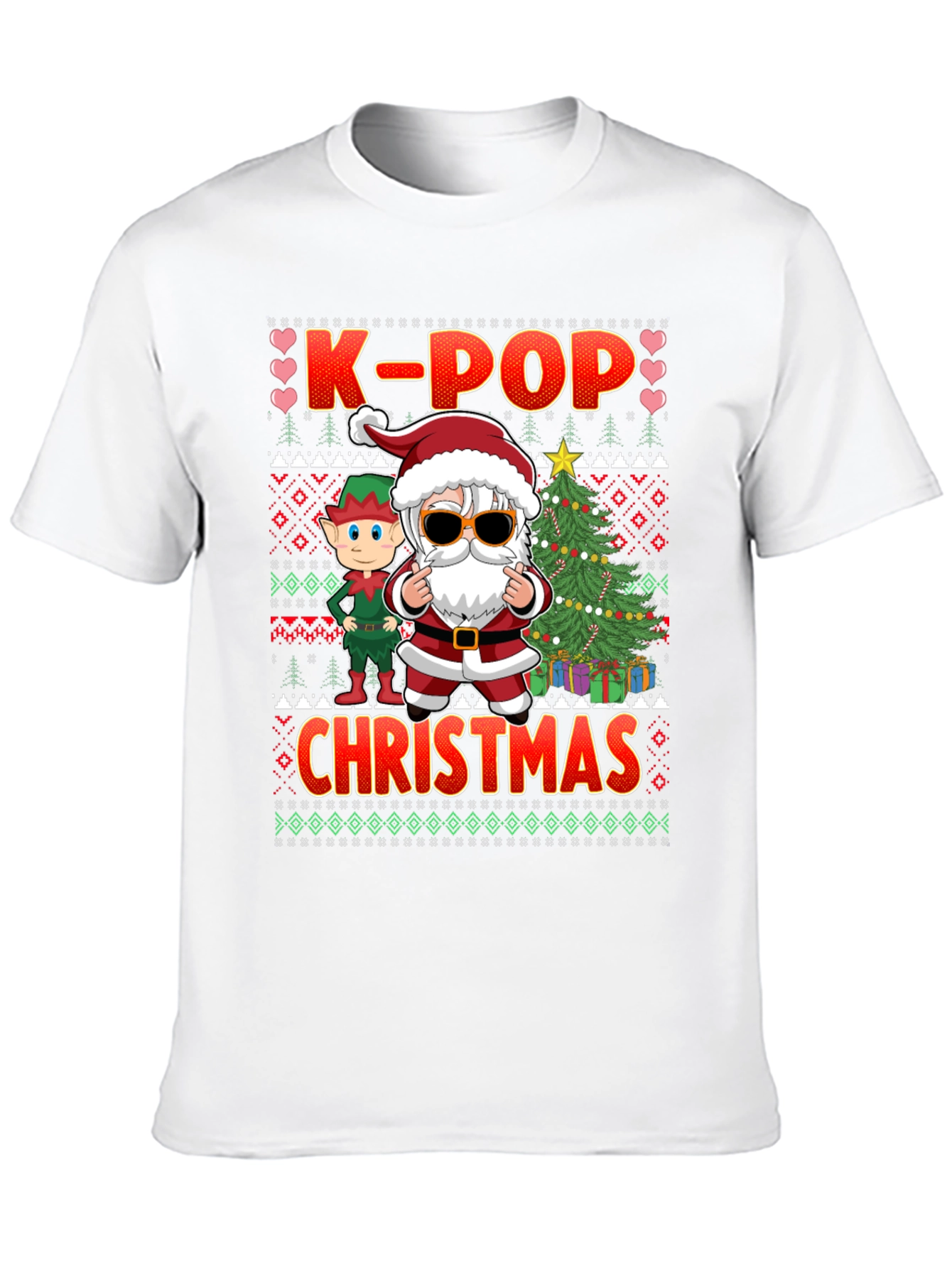 K-POP Christmas Santa Graphic T-Shirt