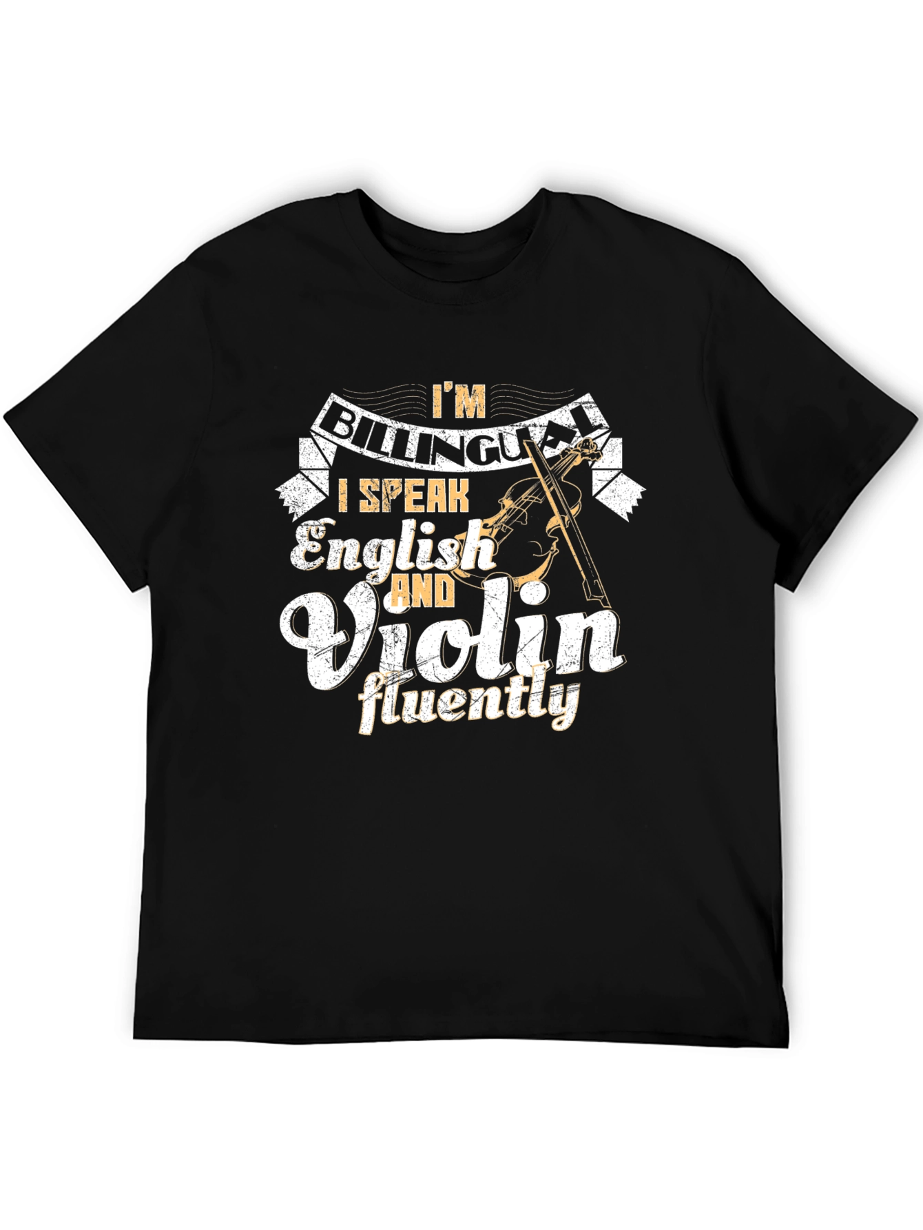 Bilingual English & Violin Black T-Shirt