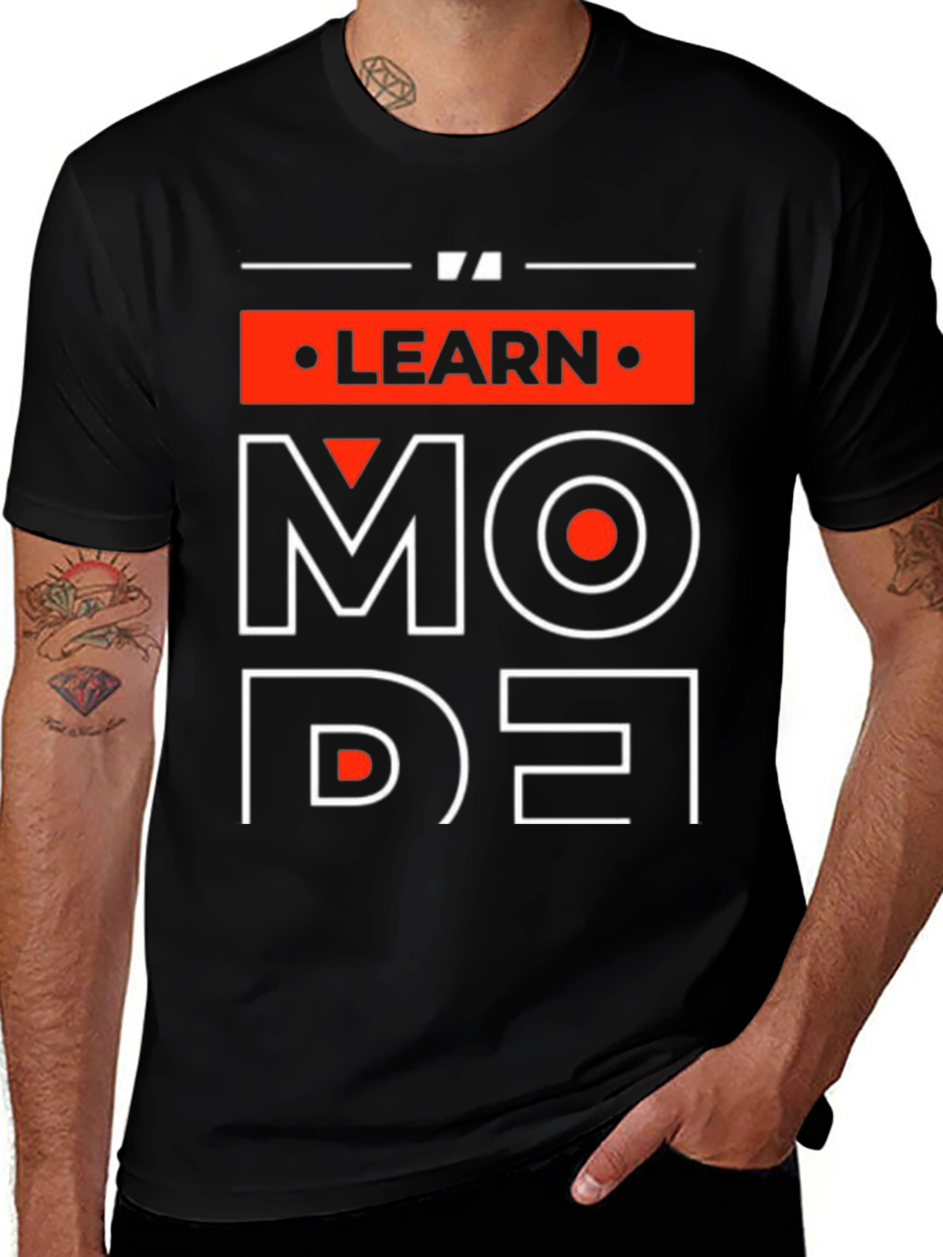 Learn Mode T-Shirt - Graphic Print Cotton Tee