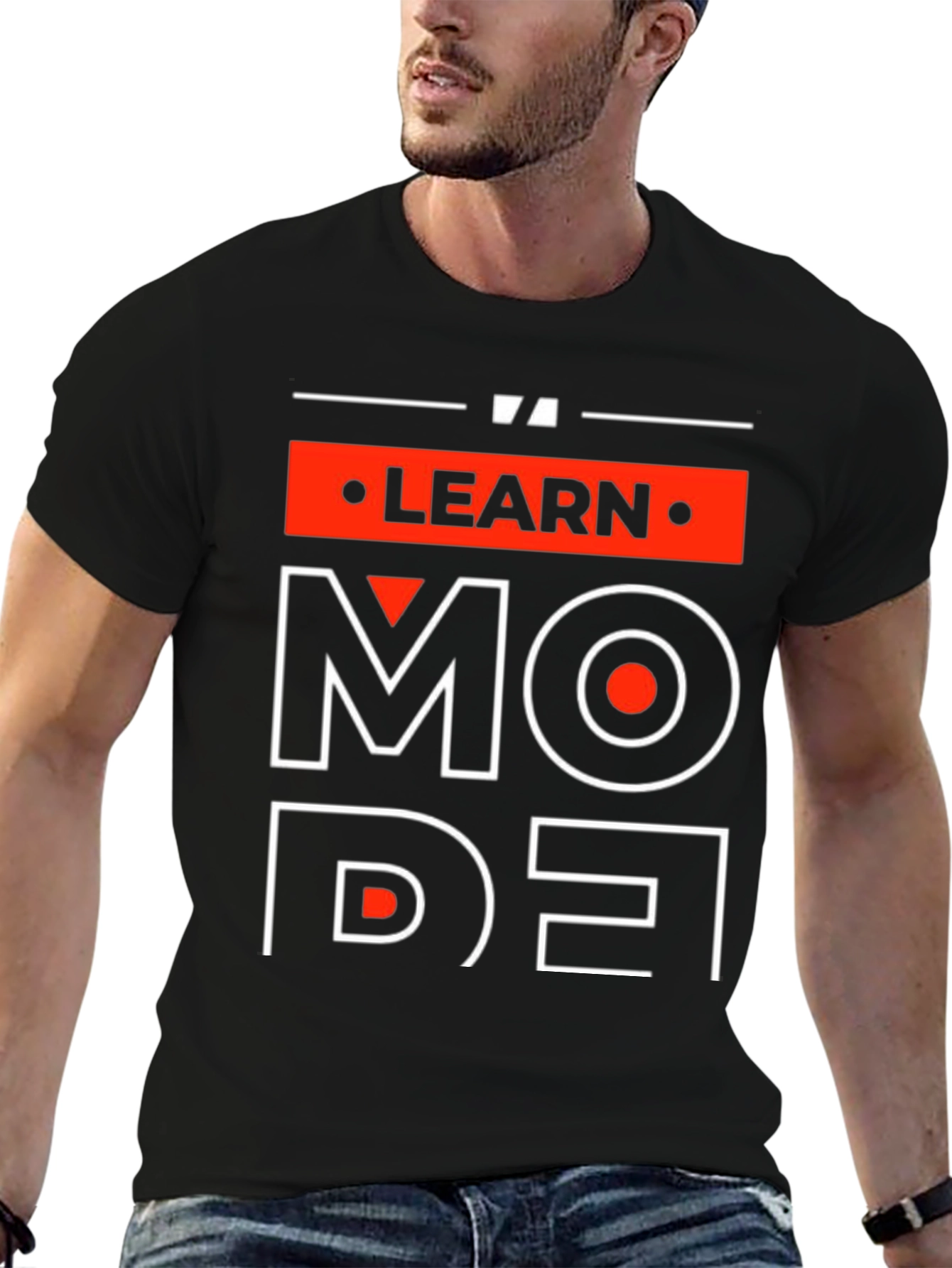 Learn Mode T-Shirt - Graphic Print Cotton Tee