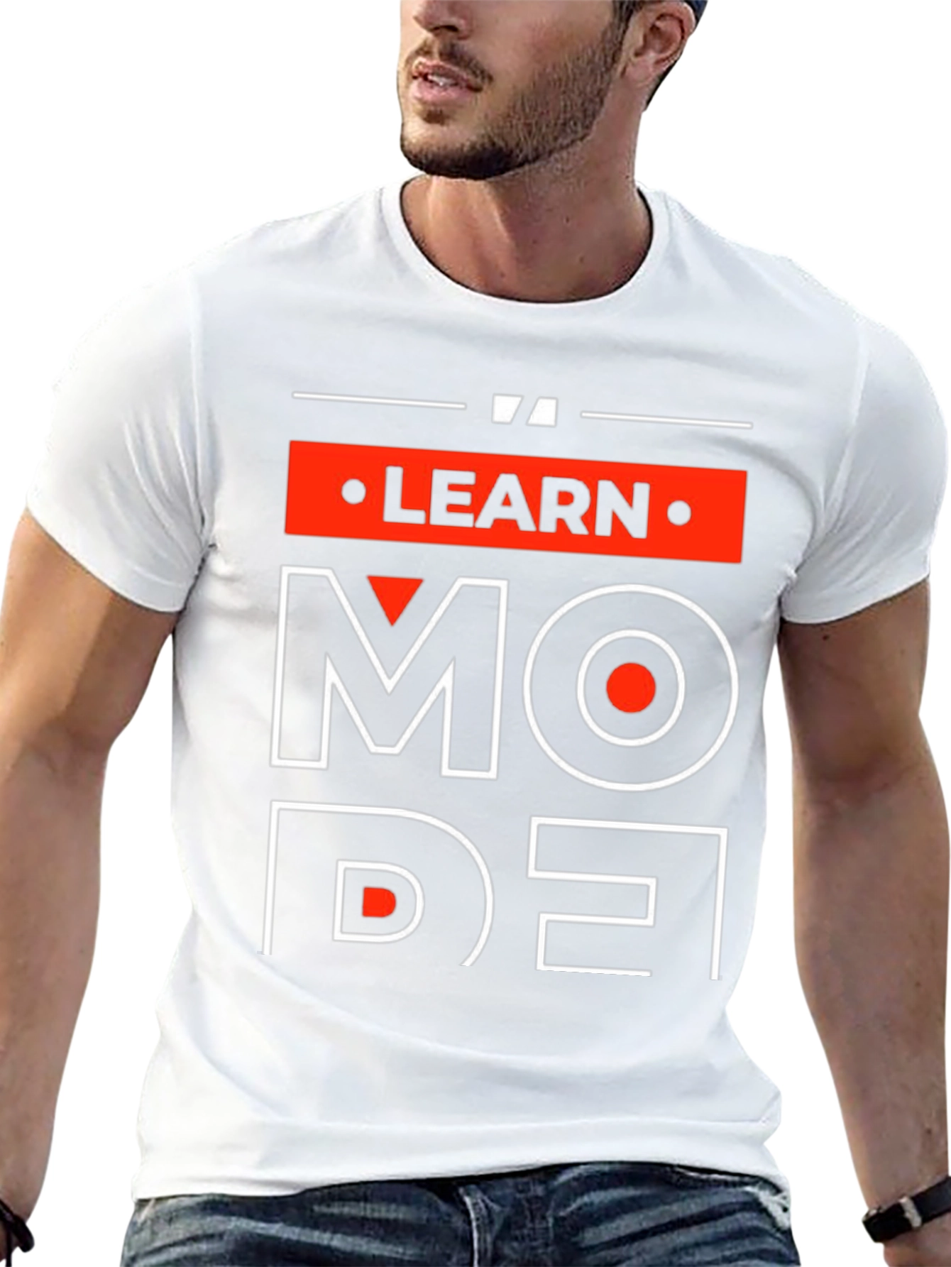 Learn Mode T-Shirt - Graphic Print Cotton Tee
