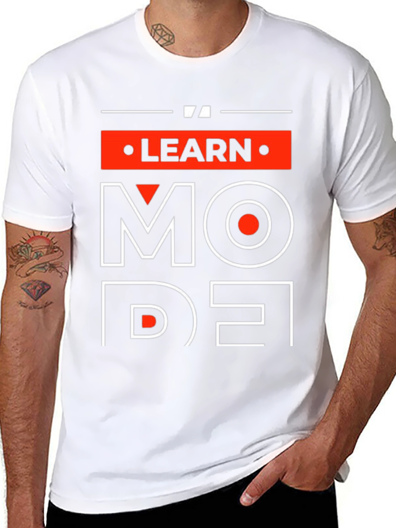 Learn Mode T-Shirt - Graphic Print Cotton Tee