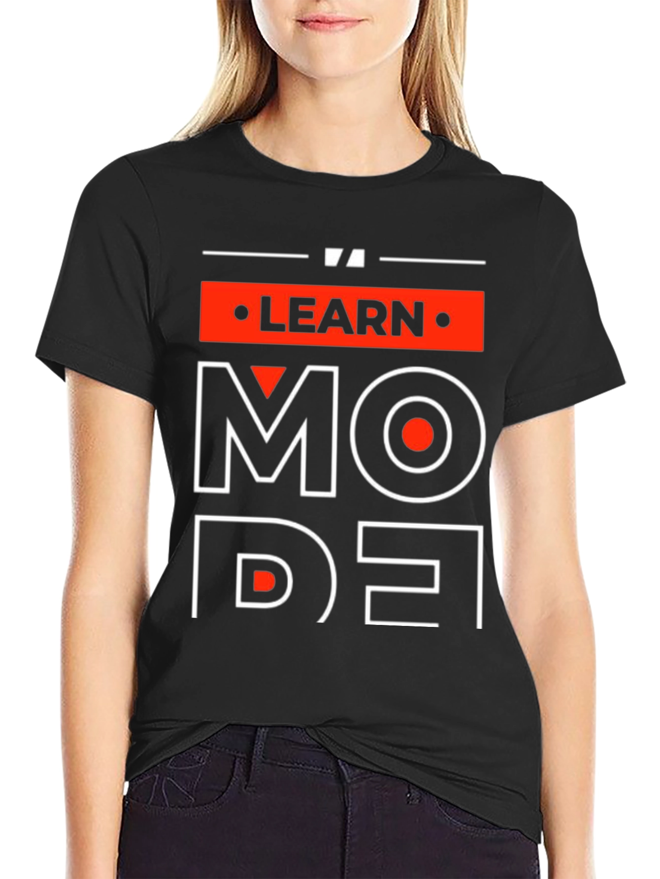 Learn Mode T-Shirt - Graphic Print Cotton Tee