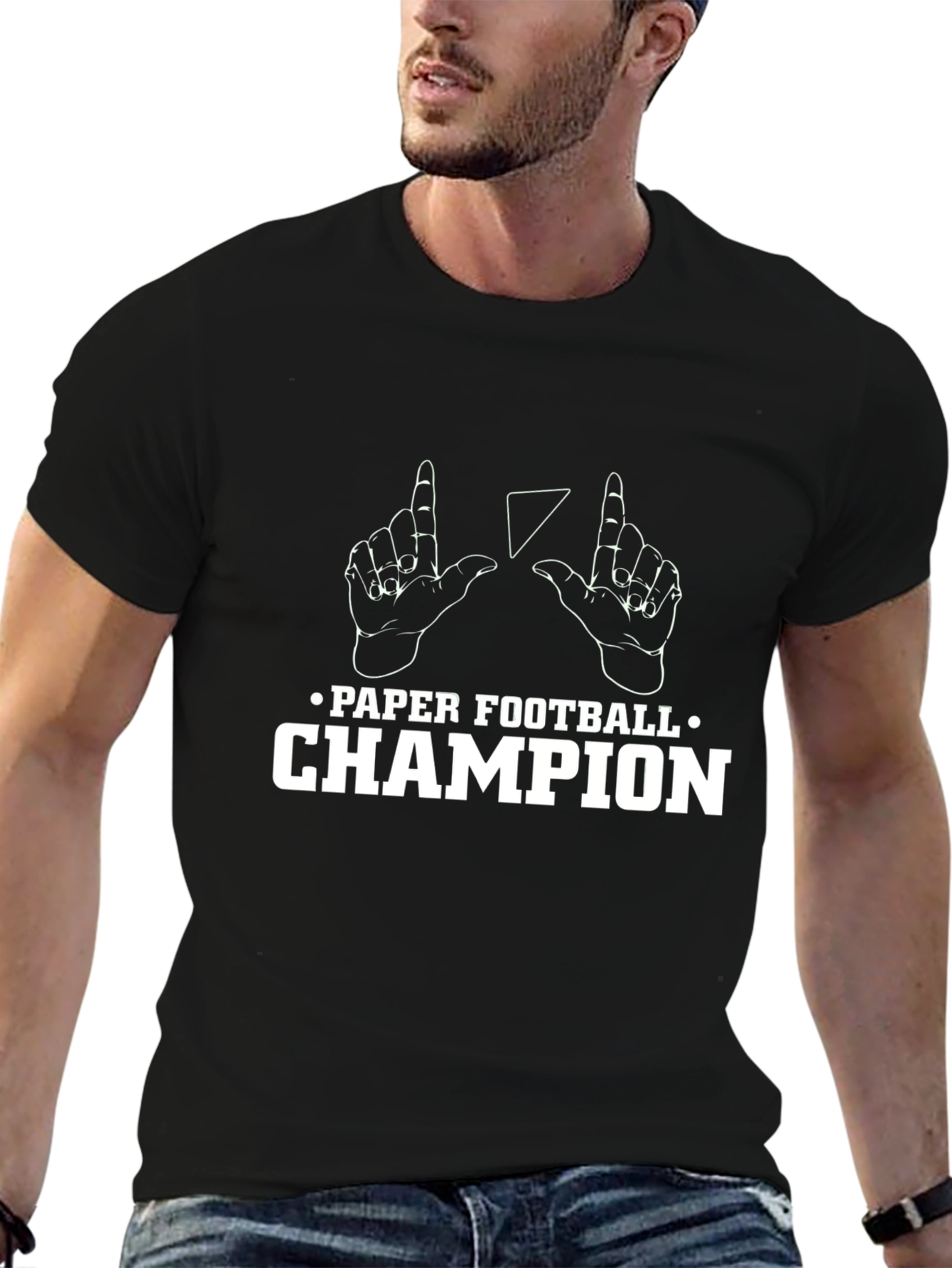 Paper Football Champion Graphic T-Shirt