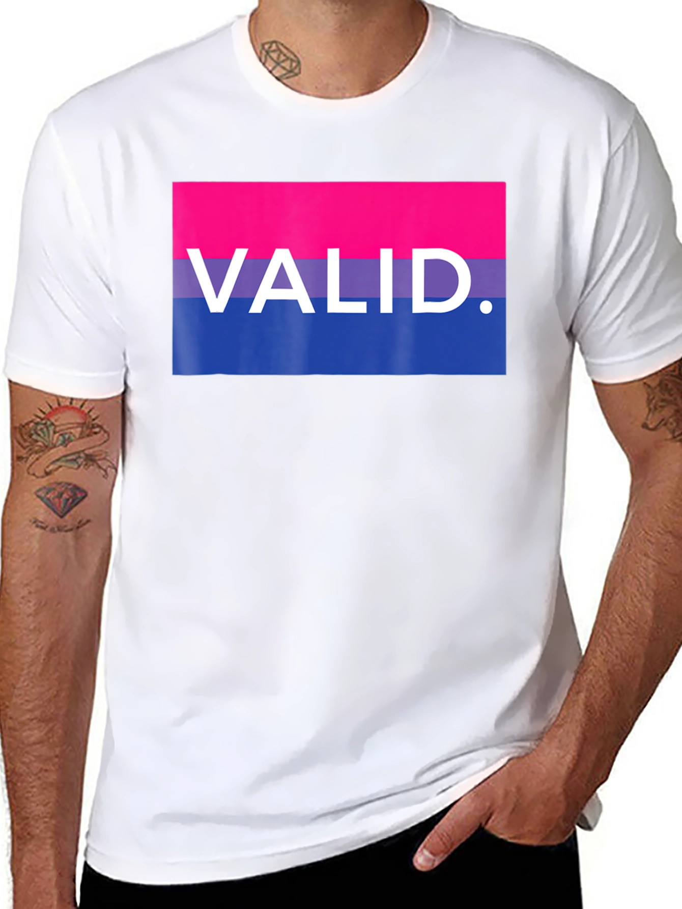 Bisexual Pride Valid T-Shirt LGBTQ Support