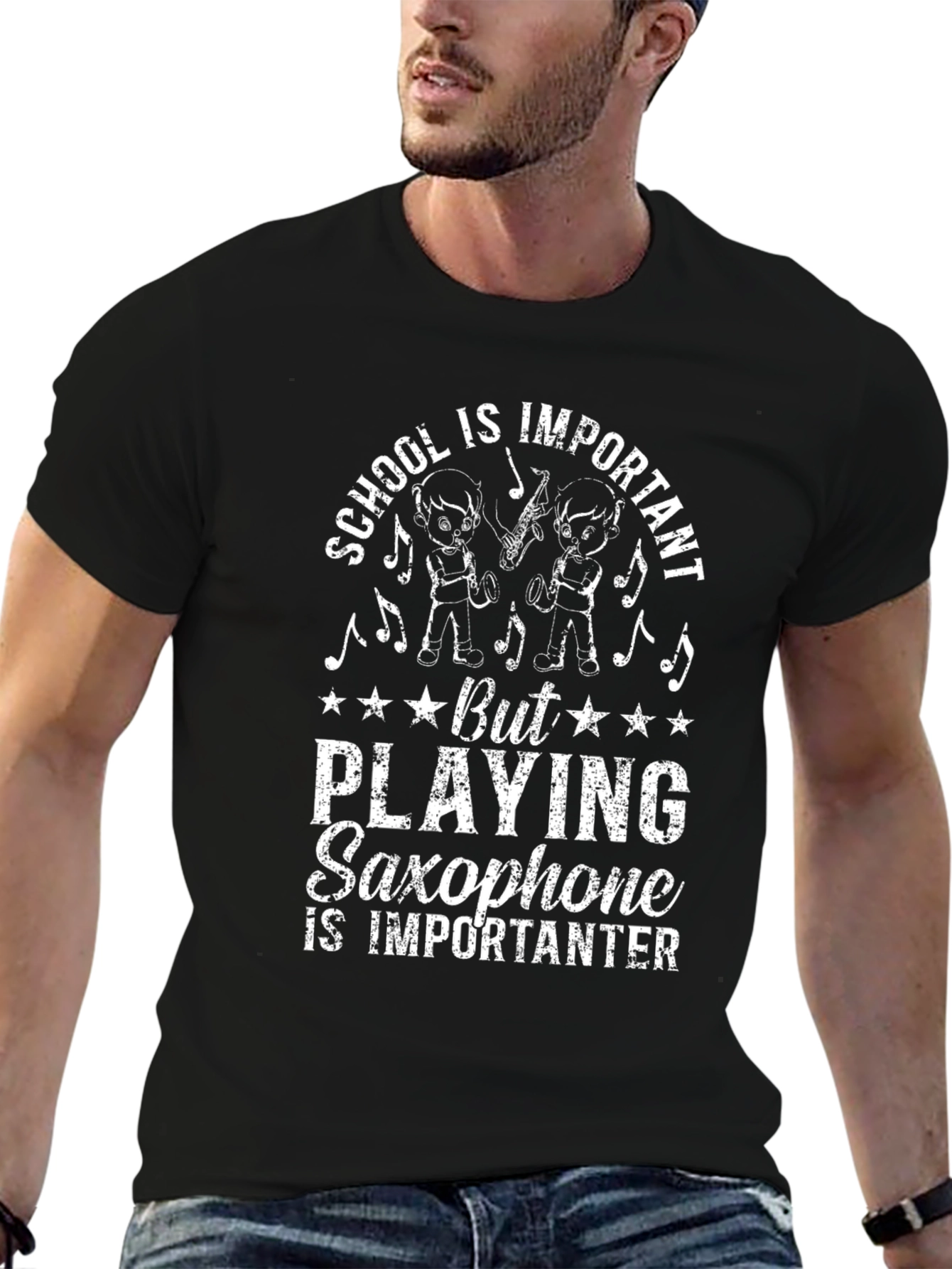 Saxophone Player Graphic Tee