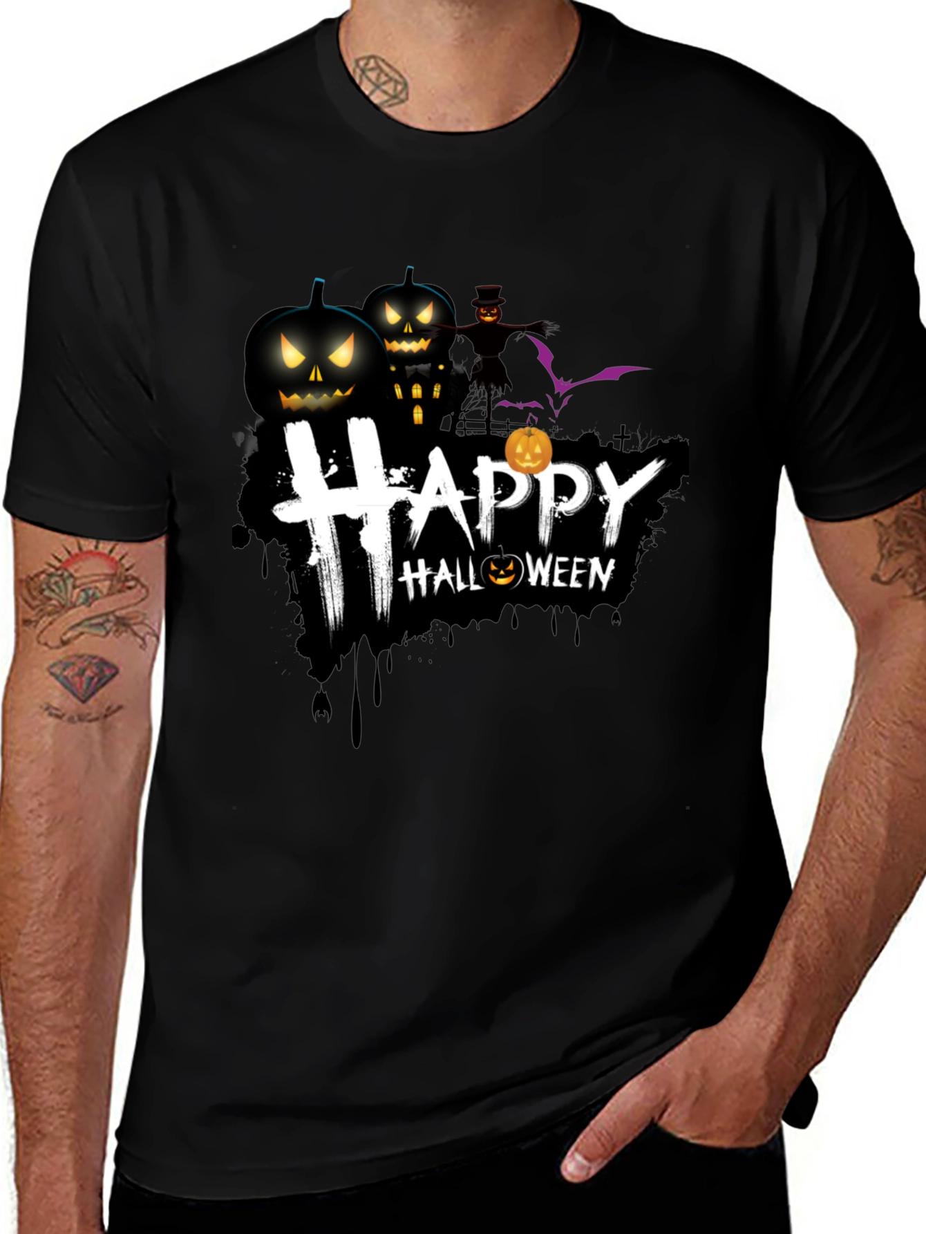 Happy Halloween Graphic T-Shirt - Spooky Season Tee