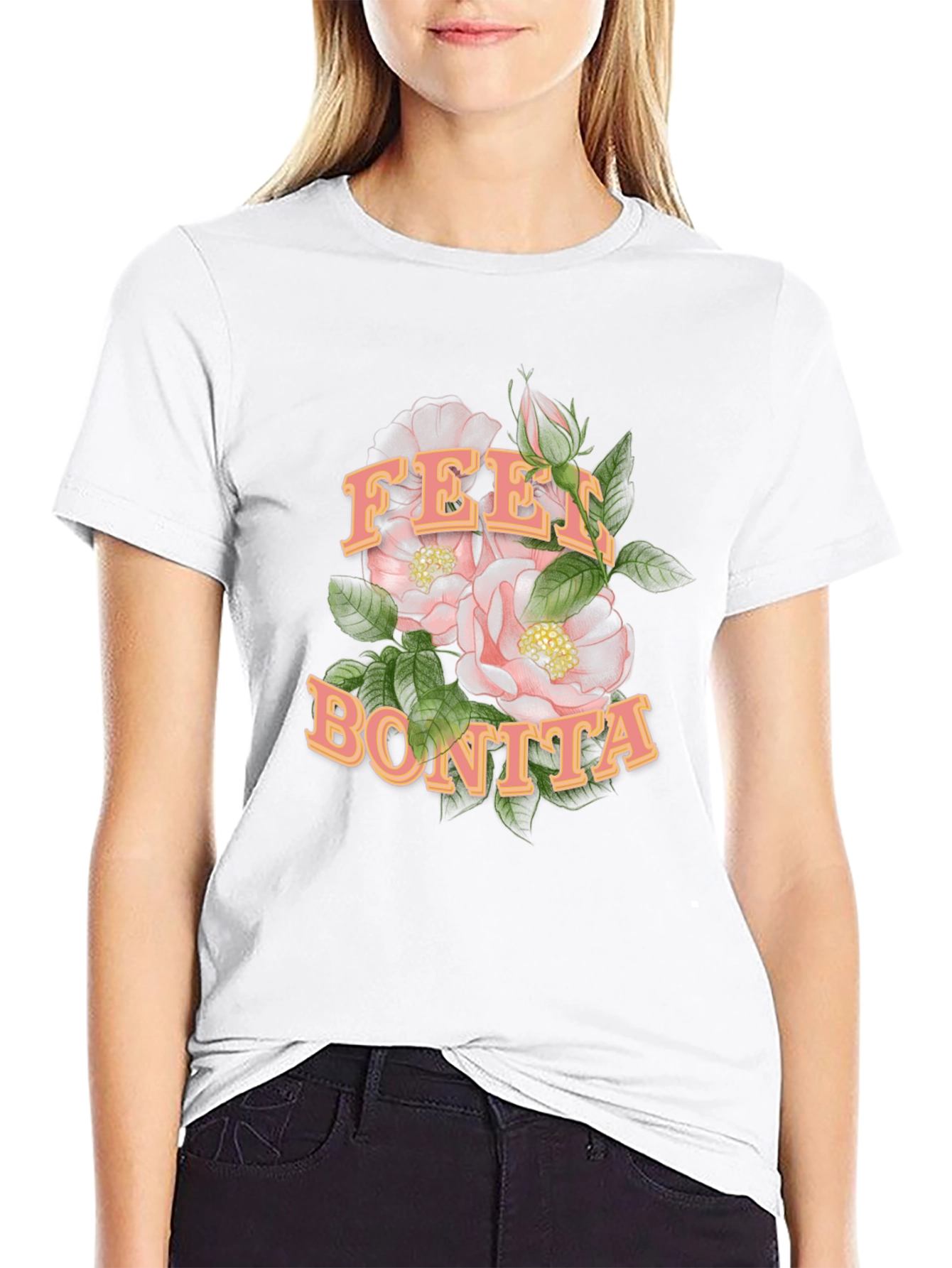 Feel Bonita Black Graphic T-Shirt