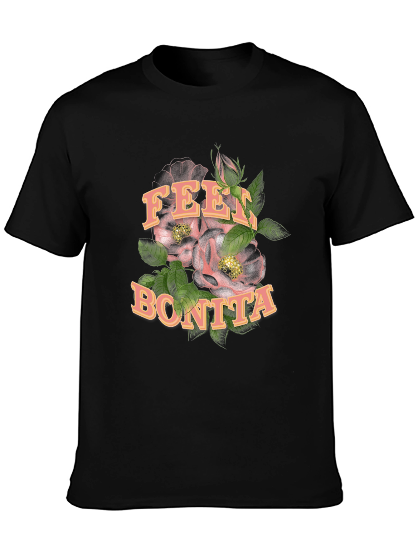 Feel Bonita Black Graphic T-Shirt