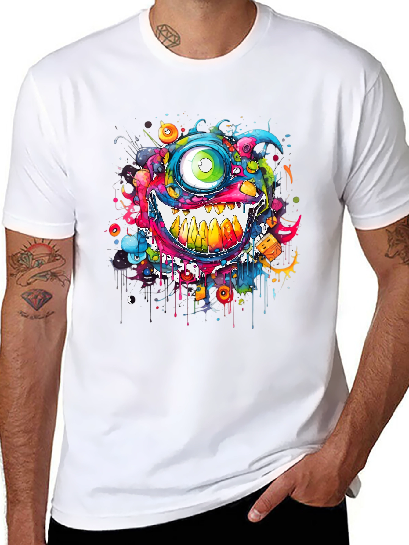 Eye-Popping Monster Graphic T-Shirt