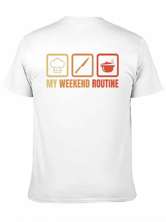 Chefs Weekend Routine Graphic Tee - Black