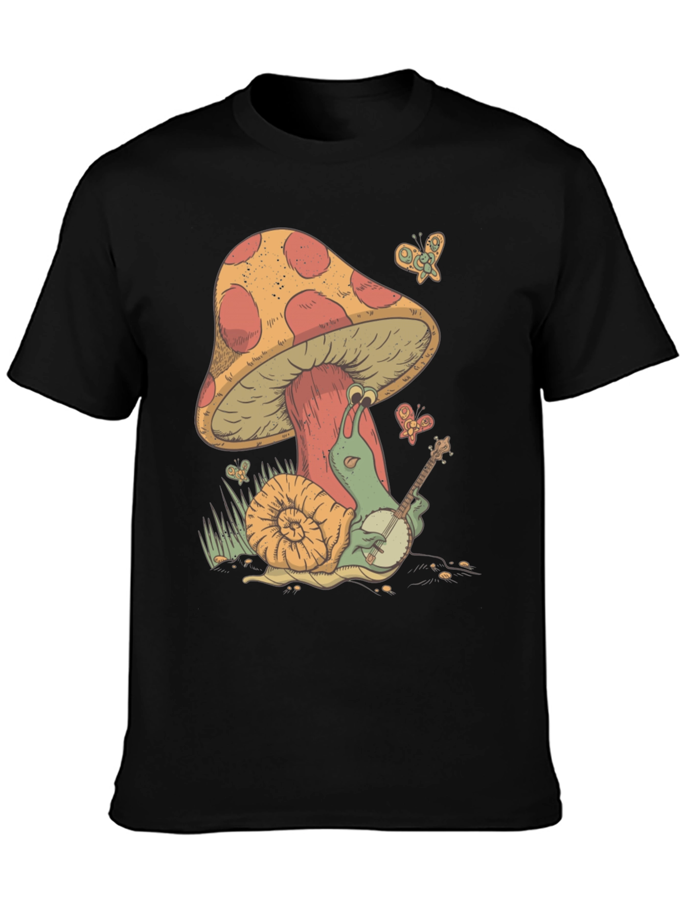 Mushroom Snail Banjo T-Shirt