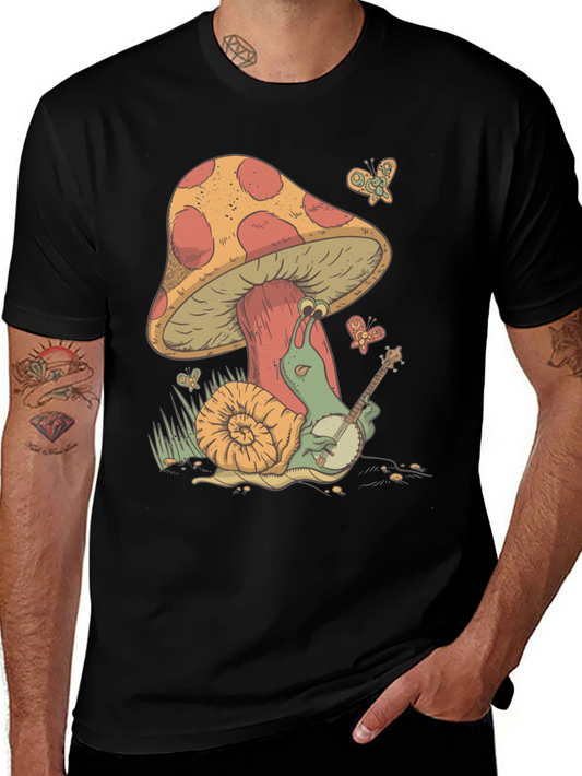 Mushroom Snail Banjo T-Shirt