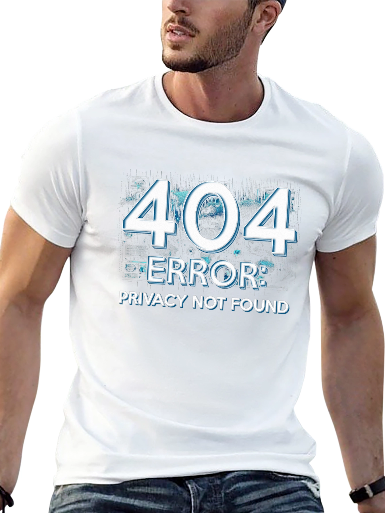 404 Error Privacy Not Found Black T-Shirt