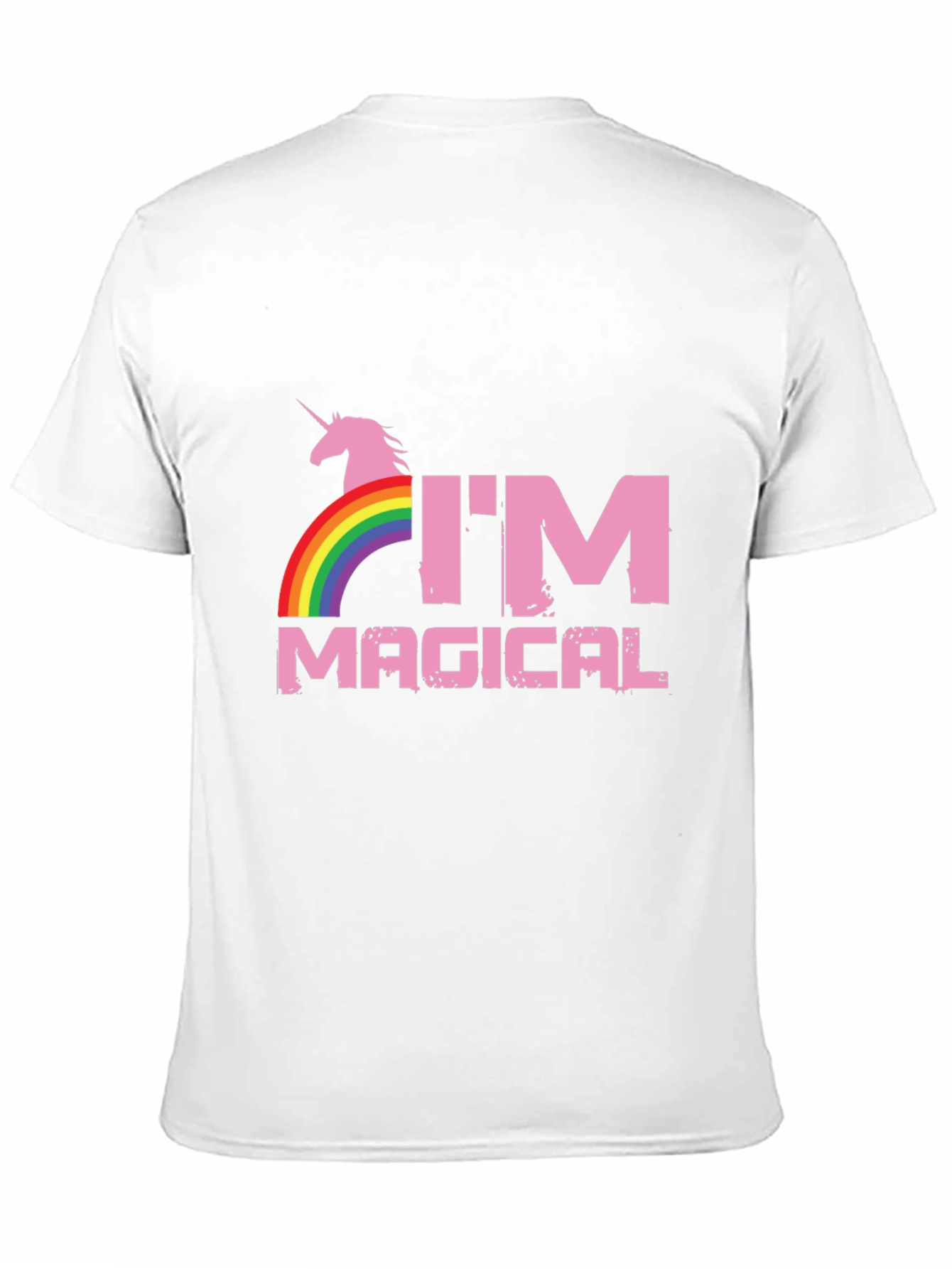 Im Magical Unicorn Rainbow Black T-Shirt