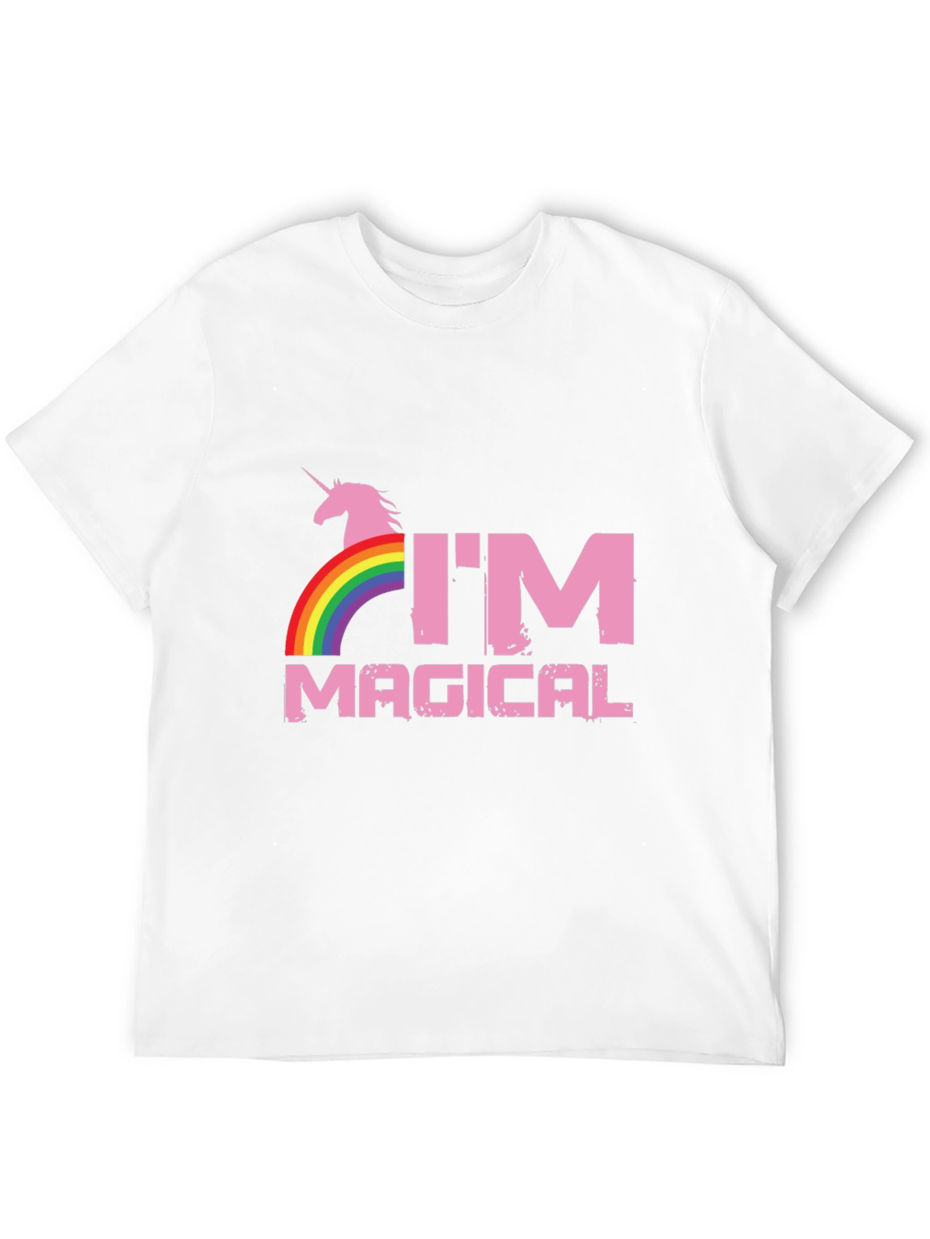 Im Magical Unicorn Rainbow Black T-Shirt