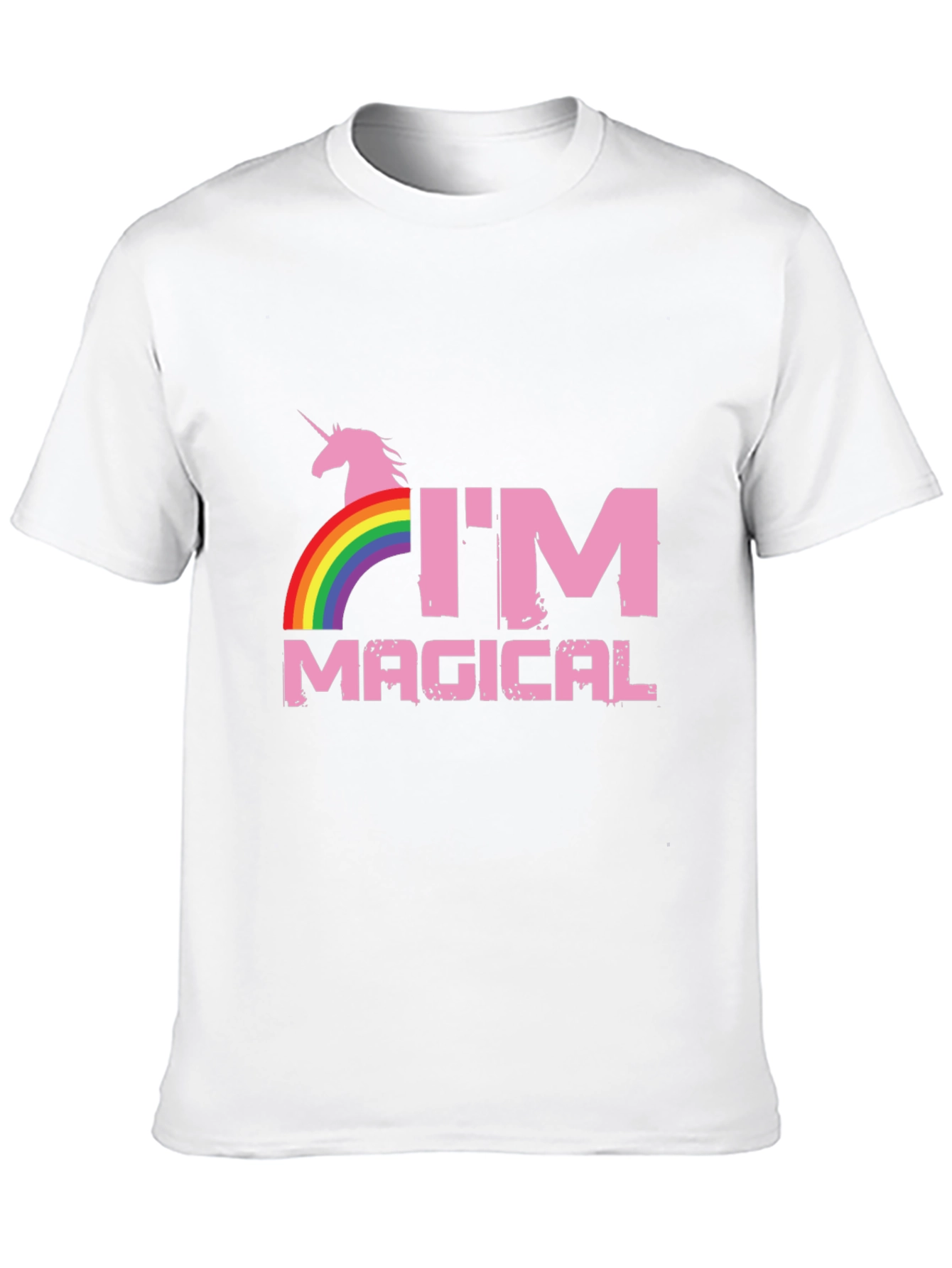 Im Magical Unicorn Rainbow Black T-Shirt