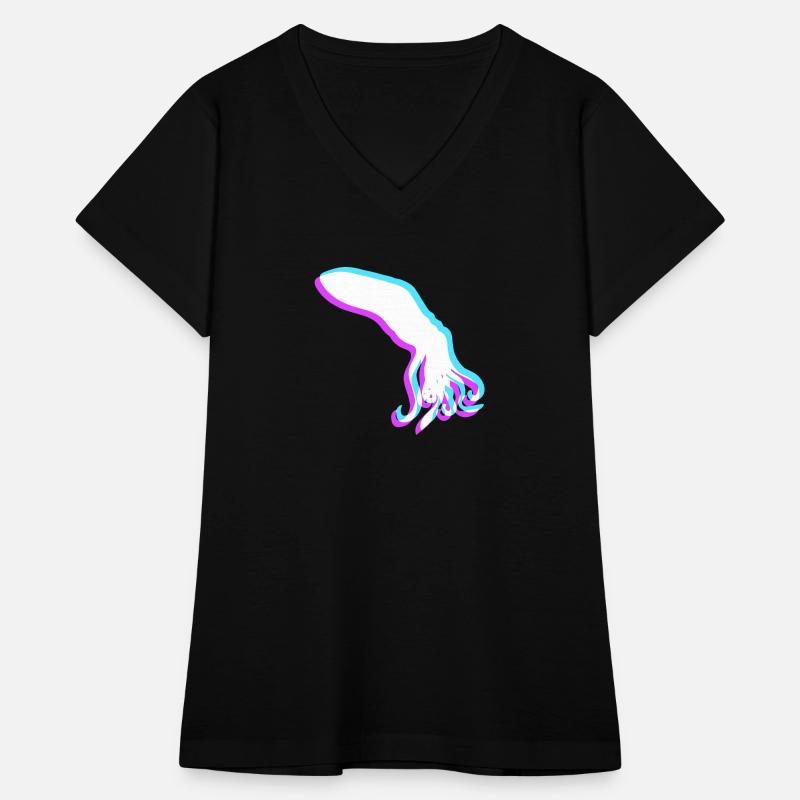 Octopus 3D Illusion Design cool blue red cyan pink
