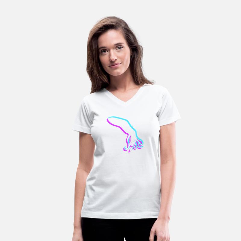 Octopus 3D Illusion Design cool blue red cyan pink
