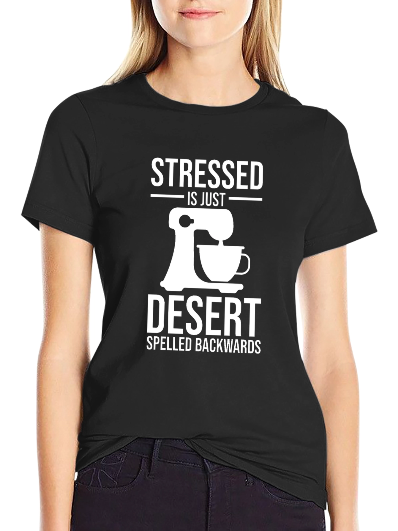 Stressed is Dessert Backwards Graphic Tee