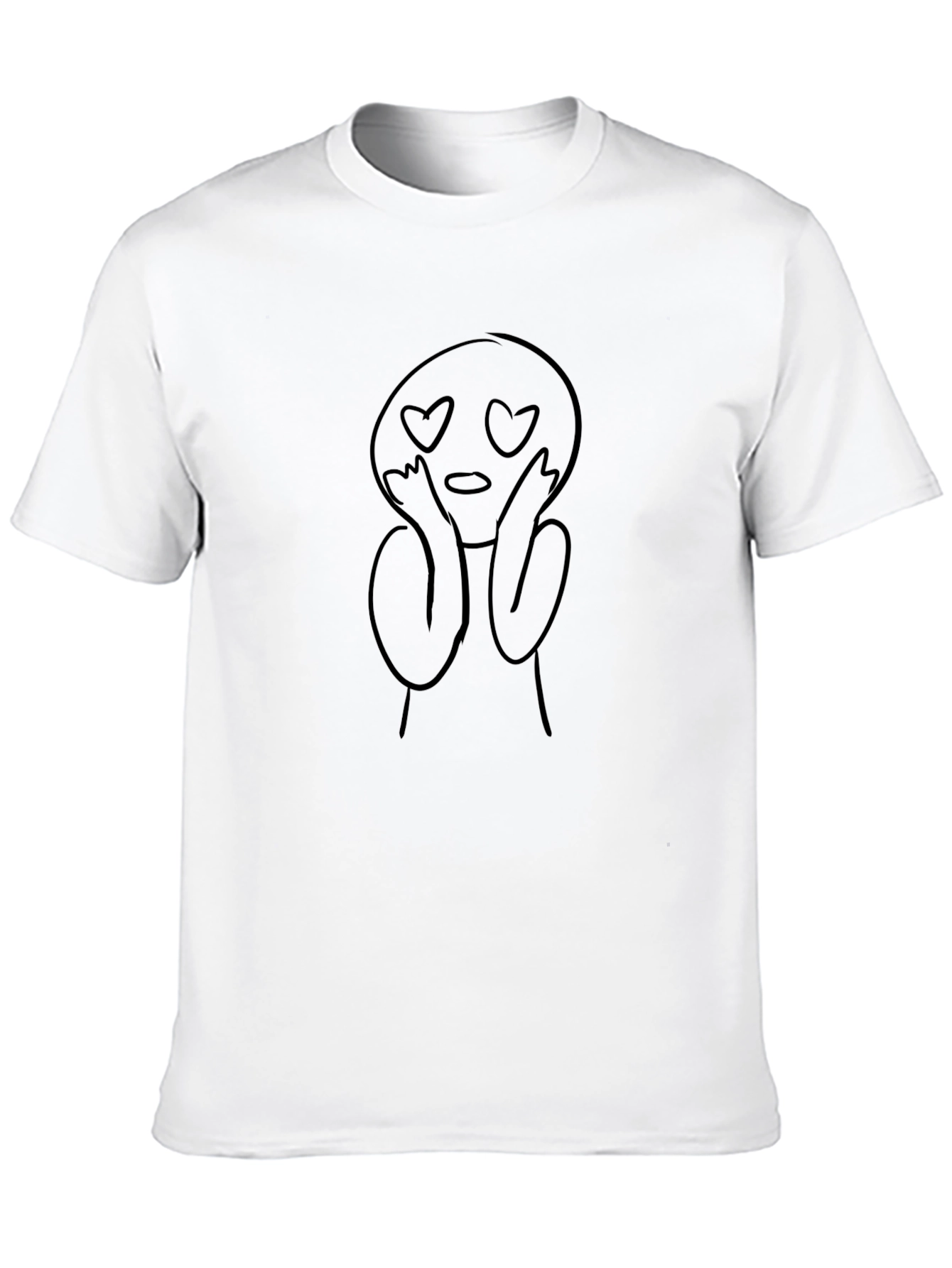 Love Eyes Graphic Tee - Casual Black T-Shirt