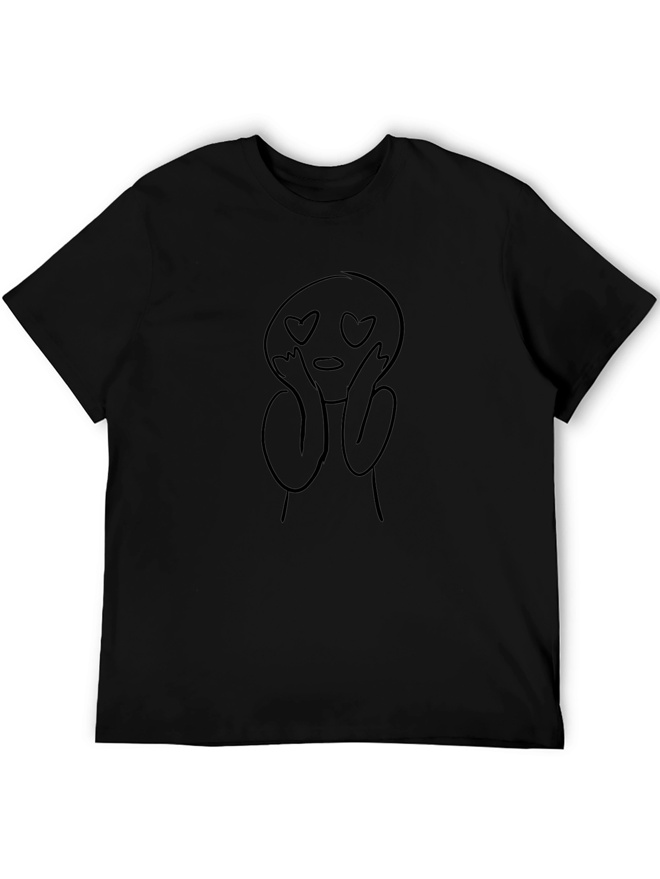 Love Eyes Graphic Tee - Casual Black T-Shirt