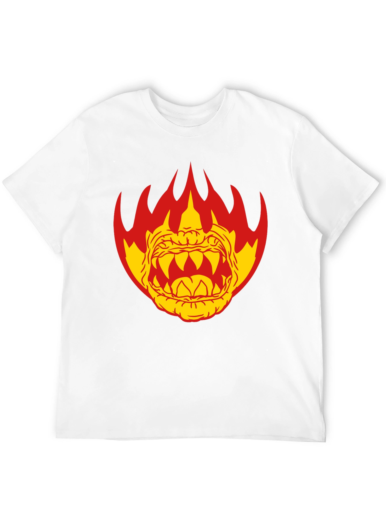 Fiery Monster Graphic T-Shirt - Black