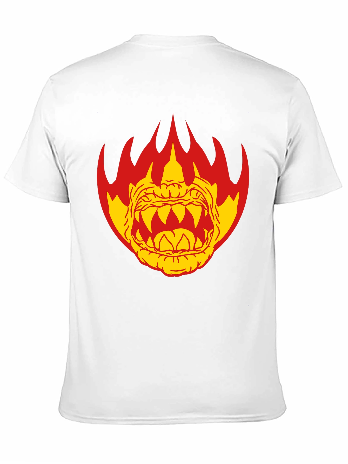 Fiery Monster Graphic T-Shirt - Black