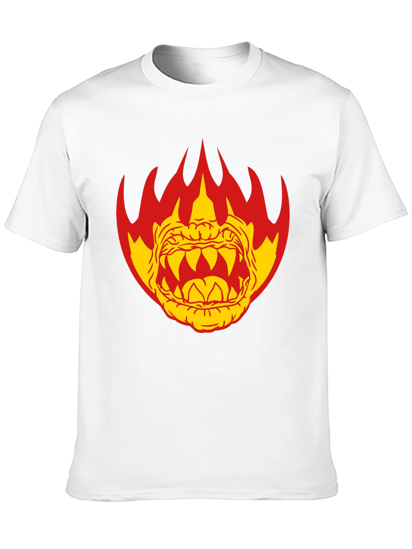Fiery Monster Graphic T-Shirt - Black
