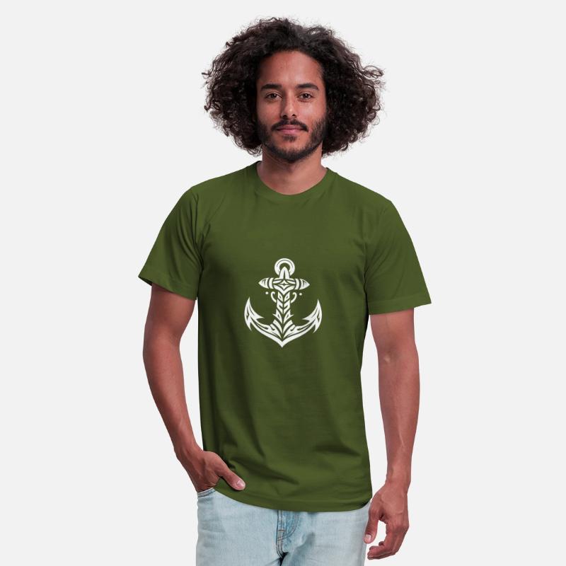 Old Anchor With Tribal Tattoo Style