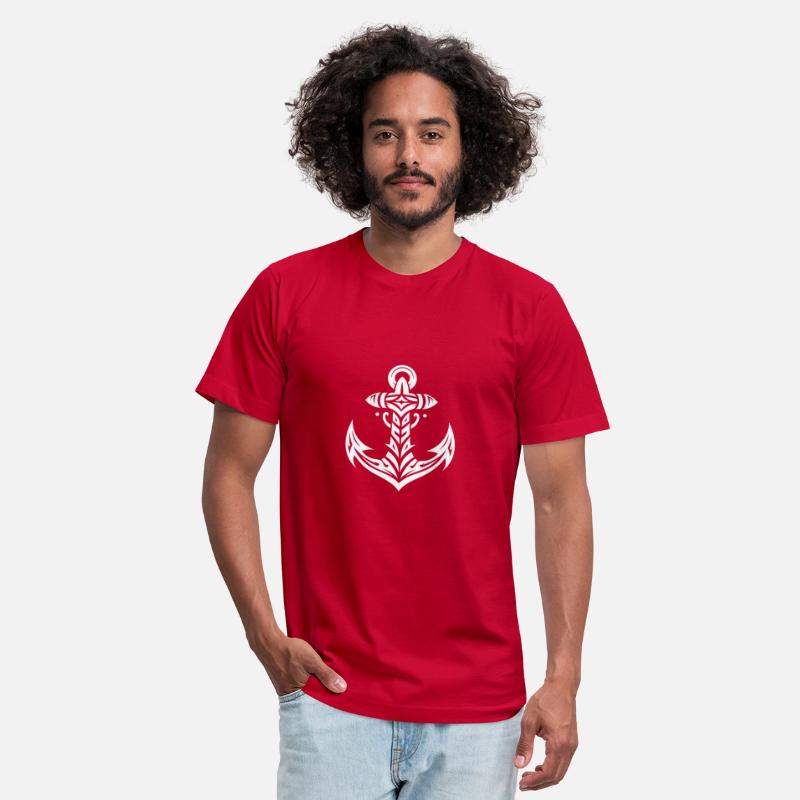 Old Anchor With Tribal Tattoo Style