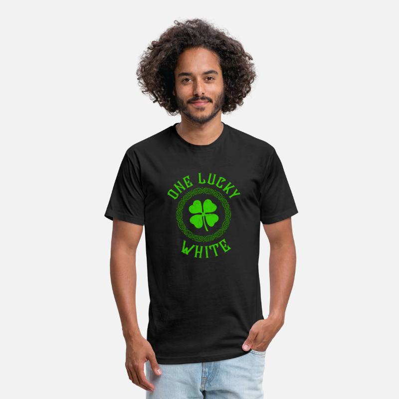One Lucky White Irish Family Four Leaf Clover