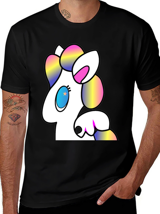 Unicorn Graphic Tee - Black Cotton Blend