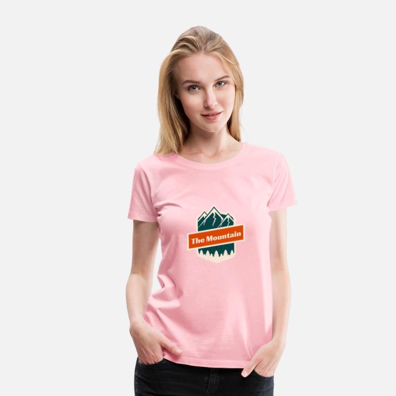 Orange Green and Black The Mountain T Shirt