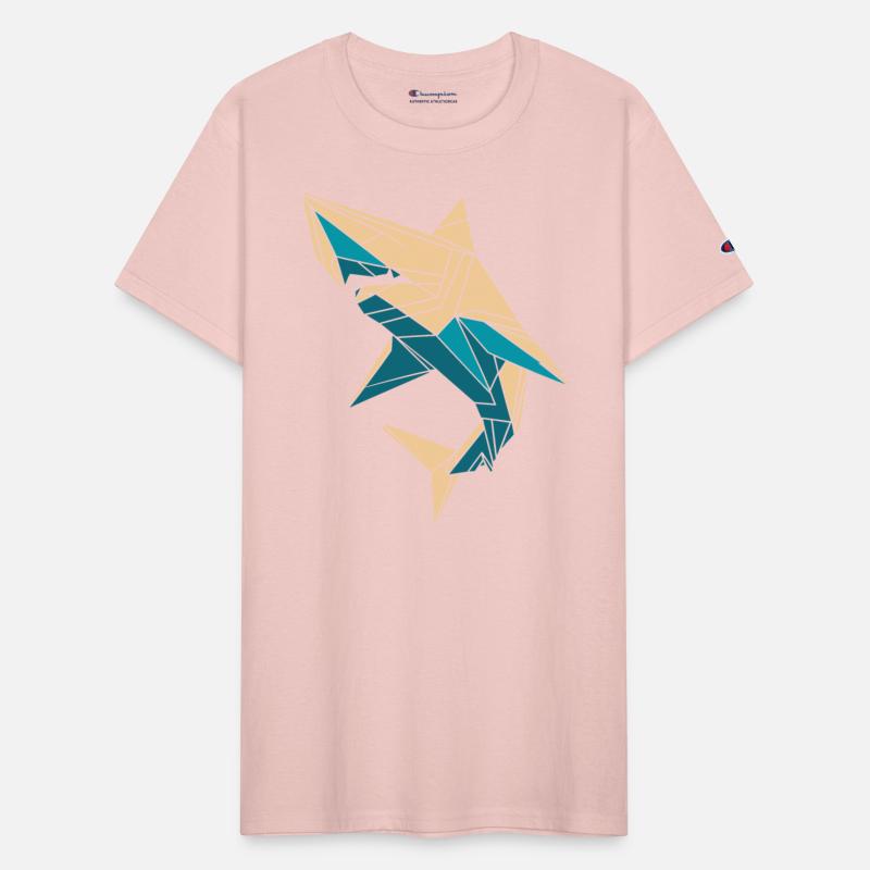 Origami Styled Shark Art in Geometric Pattern
