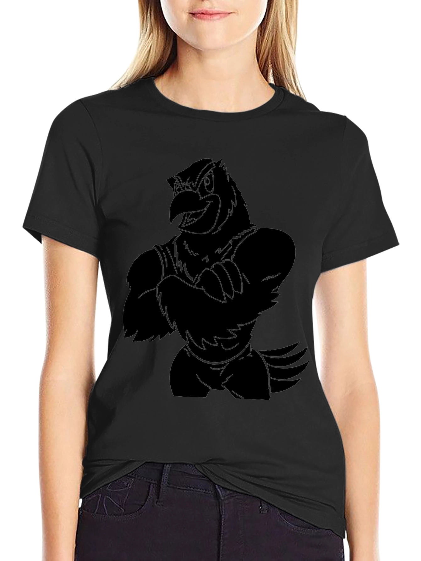 Mens Black Eagle Graphic T-Shirt