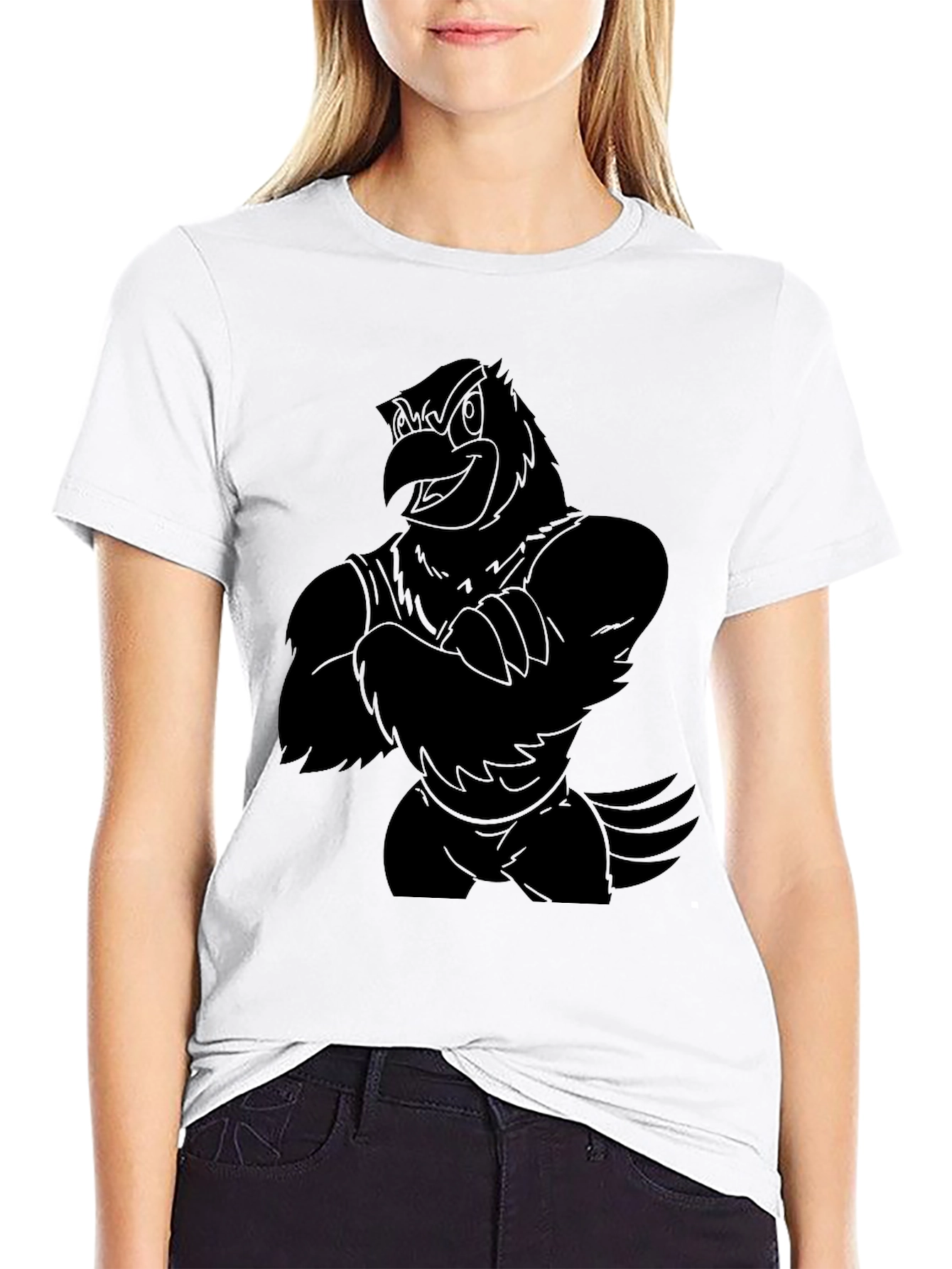 Mens Black Eagle Graphic T-Shirt