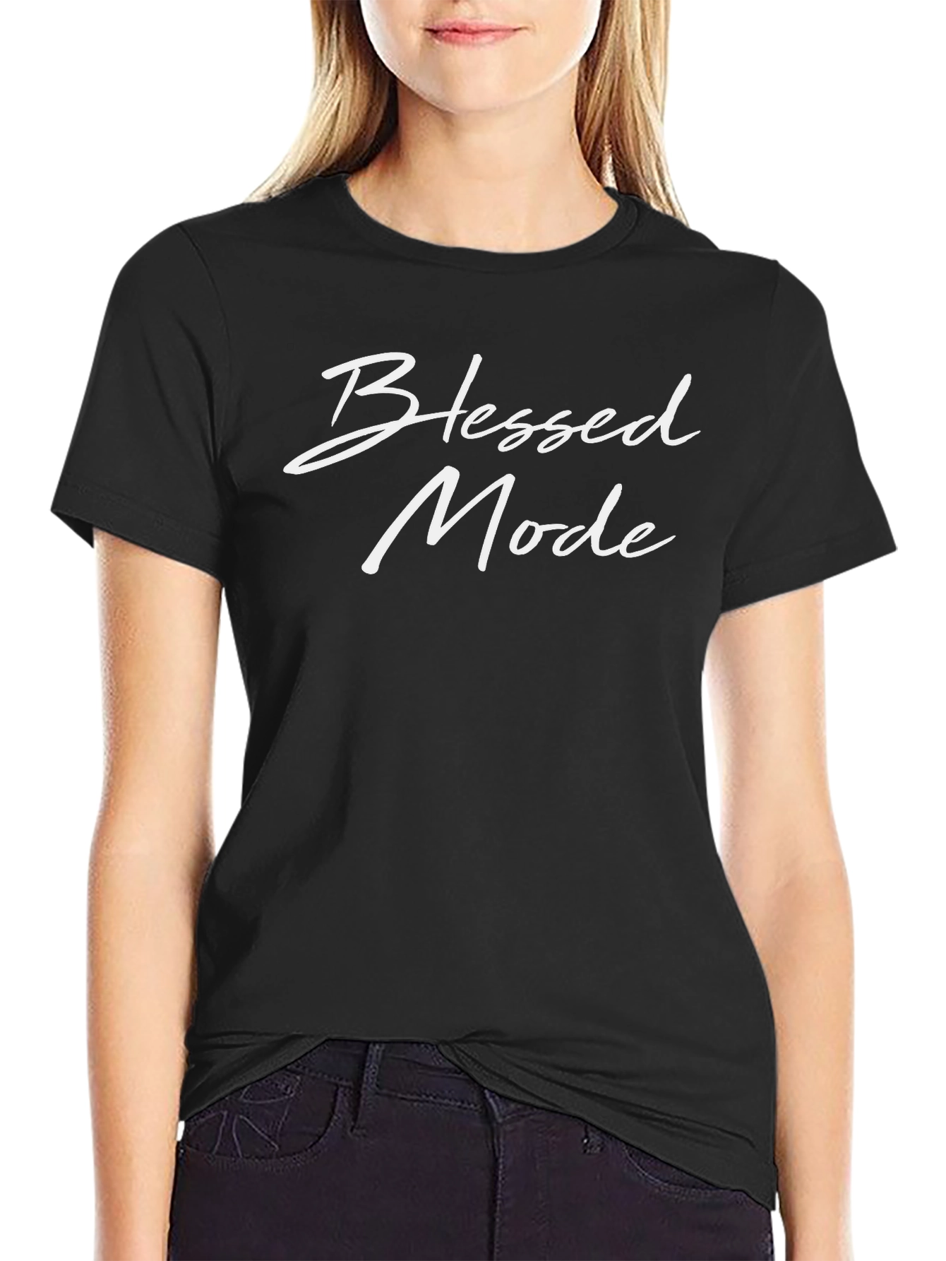 Blessed Mode Black T-Shirt - Stylish & Comfortable