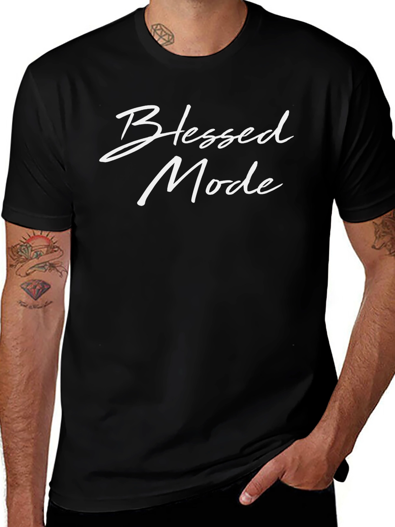 Blessed Mode Black T-Shirt - Stylish & Comfortable