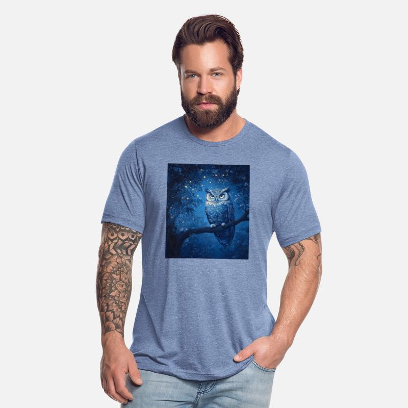 Owl and the night sky