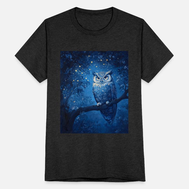 Owl and the night sky