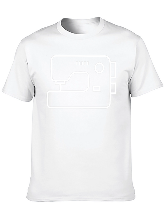 Sewing Machine Graphic Tee - Minimalist Design