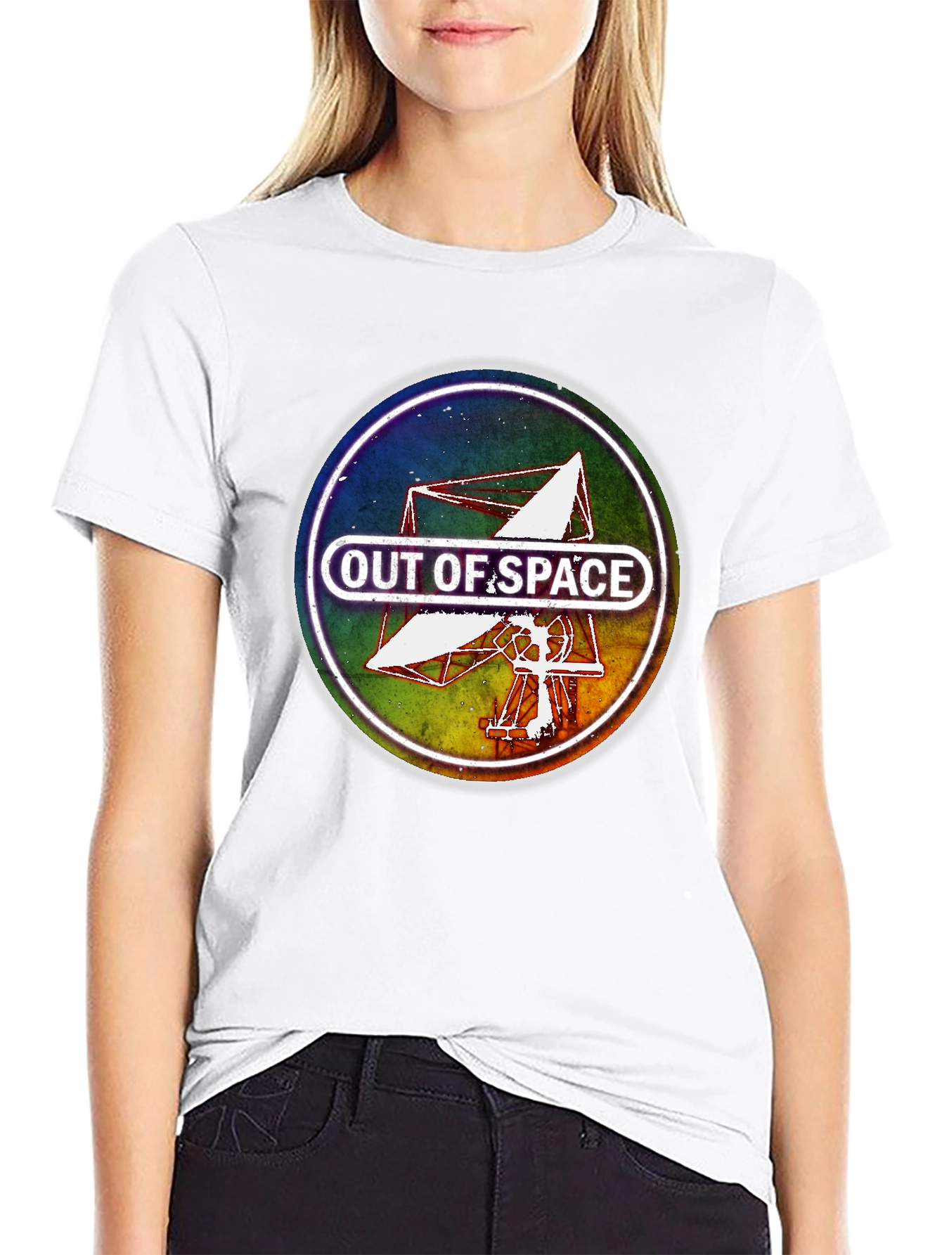Out of Space Graphic Tee - Black Cotton Blend