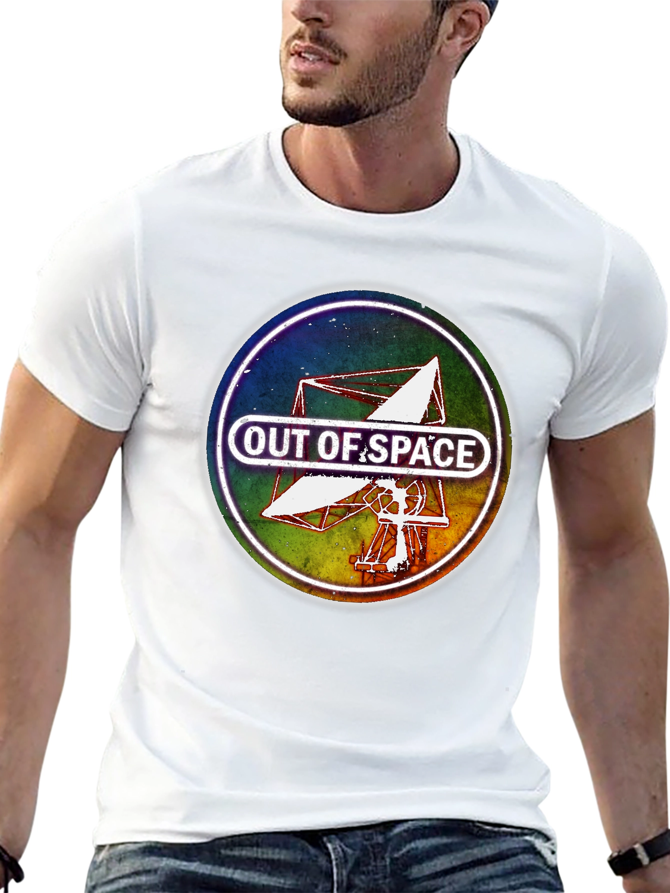 Out of Space Graphic Tee - Black Cotton Blend